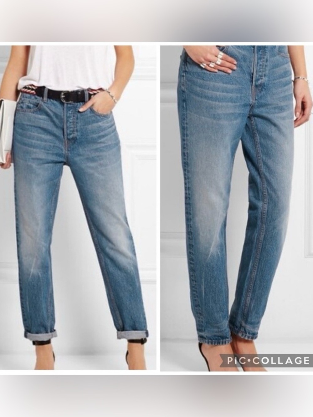 Alexander Wang Boyfriend Jeans Size 24 High Rise Button Fly Distressed